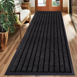 Ameha Rubber Mat Non Slip Heavy Duty Dirt Trapper Living Room Kitchen Hallway Extra Runner, Black 80X300Cm - thumbnail 5