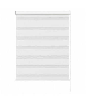 White Day & Night Zebra Roller Blind (165Cm Drop) - 165Cm - image 1