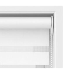 White Day & Night Zebra Roller Blind (165Cm Drop) - 165Cm - thumbnail 3