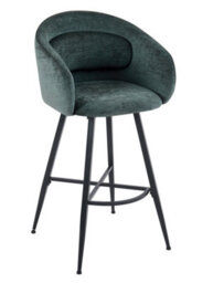 Aspect Furniture Set Of 2 Skylar Upholstered Swivel Barstool,black Legs-Green Fabric - thumbnail 3