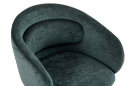 Aspect Furniture Set Of 2 Skylar Upholstered Swivel Barstool,black Legs-Green Fabric - thumbnail 7