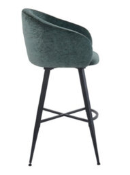 Aspect Furniture Set Of 2 Skylar Upholstered Swivel Barstool,black Legs-Green Fabric - thumbnail 5