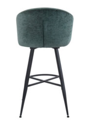 Aspect Furniture Set Of 2 Skylar Upholstered Swivel Barstool,black Legs-Green Fabric - thumbnail 6