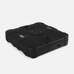 Sweeek - 100L Fillable Base For Cantilever Parasols 85X85Cm Black 85X85X20 Cm - Cantilever Parasol Base With Casters