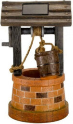 Vintage Style Water Fountain - Solar Powered Resin Wishing Well Colour Recycling Water Feature - thumbnail 1
