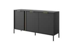 Arte Lars C Contemporary Sideboard Cabinet 3 Hinged Doors 3 Shelves Anthracite (H)820mm (W)1530mm (D)400mm - thumbnail 1