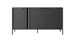 Arte Lars C Contemporary Sideboard Cabinet 3 Hinged Doors 3 Shelves Anthracite (H)820mm (W)1530mm (D)400mm - thumbnail 3
