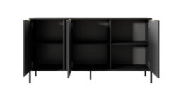 Arte Lars C Contemporary Sideboard Cabinet 3 Hinged Doors 3 Shelves Anthracite (H)820mm (W)1530mm (D)400mm - thumbnail 4