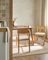 Beliani Set Of 2 Dining Chairs Allos Wood Light Brown - thumbnail 2