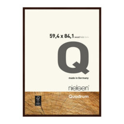 Nielsen Quadrum A1 Wenge Wooden Picture Frame With Float Glass And Push/turn Clips - thumbnail 1