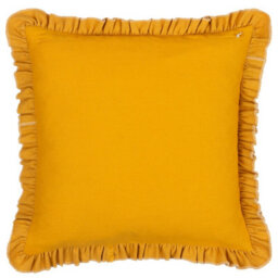 Furn. Daisy Frill Embroidered Velvet Feather Rich Cushion - thumbnail 2