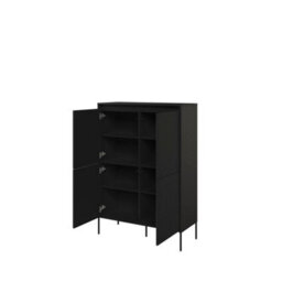 Arte Modern Trend  Highboard Cabinet (H830mm W980mm D400mm) - Black Matt With Black Legs - thumbnail 3