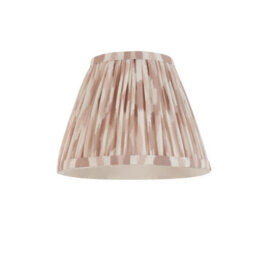 Luminosa Lighting Luminosa Burley Rechargeable Brushed Aged Brass Plate Wall Light With Neutral Print Fabric Ikat Shade 16Cm Integrated Led - thumbnail 7