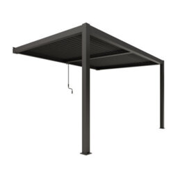 Agadon Aluminium Pergola Shading System 400 X 300 Cm Anthracite Wall Mounted - thumbnail 2