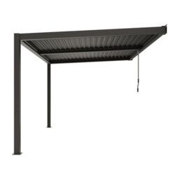 Agadon Aluminium Pergola Shading System 400 X 300 Cm Anthracite Wall Mounted - thumbnail 4