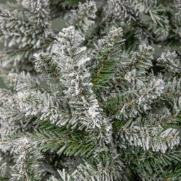 Samuel Alexander 8Ft (2.4M) Snowy Green & White Everlands Liberty Spruce Christmas Tree With Metal Stand - thumbnail 4