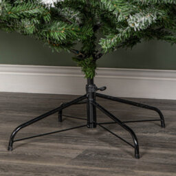 Samuel Alexander 8Ft (2.4M) Snowy Green & White Everlands Liberty Spruce Christmas Tree With Metal Stand - thumbnail 7
