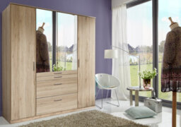 Diver 4 Door Oak Wardrobe With Drawers - thumbnail 7