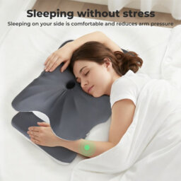 Lavio Ergonomic Butterfly Neck Pillow For Side Back Stomach Sleepers Washable - thumbnail 6