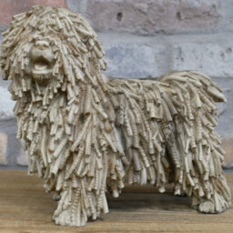Gifts Direct 2 U Beige Resin Dreadlock Dog Figurine Ornament - thumbnail 2