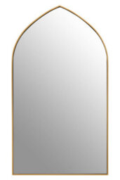 Orsina Arched Wall Mirror, Contemporary Antique Mirror, Versatile Lounge Mirrors, Compact Gold Finish Framed Mirror - thumbnail 1