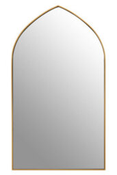 Orsina Arched Wall Mirror, Contemporary Antique Mirror, Versatile Lounge Mirrors, Compact Gold Finish Framed Mirror - thumbnail 5
