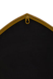 Orsina Arched Wall Mirror, Contemporary Antique Mirror, Versatile Lounge Mirrors, Compact Gold Finish Framed Mirror - thumbnail 4