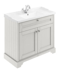 Old London Floor Standing 2 Door Basin Unit 1000mm-Timeless Sand - thumbnail 1