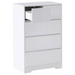 Beliani Sideboard White 5-Drawer Chest Mdf Storage Unit Scandinavian Style Modern Living Room Cabinet - thumbnail 5