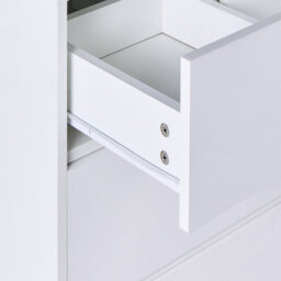 Beliani Sideboard White 5-Drawer Chest Mdf Storage Unit Scandinavian Style Modern Living Room Cabinet - thumbnail 8