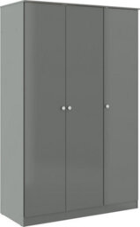 Seconique Denver 3 Door Wardrobe Bedroom Set - Grey Gloss - thumbnail 3