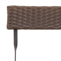 Berkfield Folding Bistro Chairs 6 Pcs Brown Poly Rattan And Steel - thumbnail 8