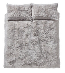 Catherine Lansfield Bedding Cuddly Deep Pile Duvet Cover Set With Pillowcases Silver Grey - thumbnail 5