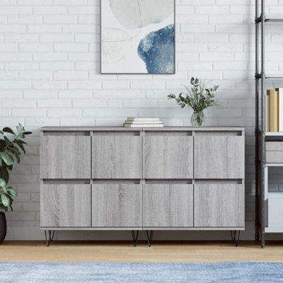 Berkfield Sideboards 2 Pcs Grey Sonoma Engineered Wood - image 1