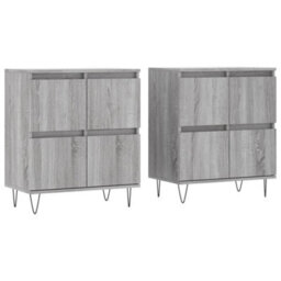 Berkfield Sideboards 2 Pcs Grey Sonoma Engineered Wood - thumbnail 2