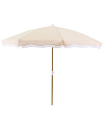 Wyld And Coco Garden Market Parasol Beige 2.32M - Steel Pole Outdoor Shade - thumbnail 3