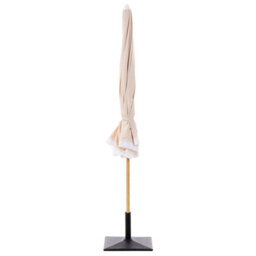Wyld And Coco Garden Market Parasol Beige 2.32M - Steel Pole Outdoor Shade - thumbnail 7
