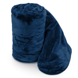 Velosso Luxurious Ultra-Soft Plush Faux Mink Fur Throw Blanket - 150Cm X 200Cm , For Sofa, Bed - Navy - thumbnail 1