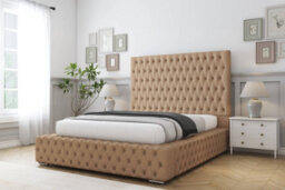 "Sloomy Ambassador Latte Dumfries Bed Frame With 50""  Upholstered Headboard 6' Super King" - thumbnail 2
