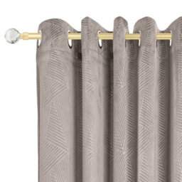 Unknown 16-19mm Cristalla Extendable Eyelet Metal Curtain Pole Set Gold 120-210Cm - thumbnail 2