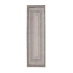 Melrose Portia Border Grey Indoor Medium Area Runner Rug 12mm Pile Height 060/200Cm - thumbnail 4