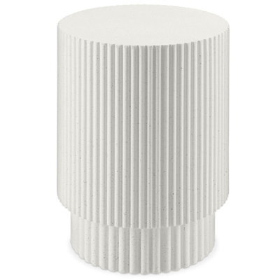 Tectake Side Table Amira Round , For Indoor And Outdoor Use, 38 X 51 Cm - Cream - image 1