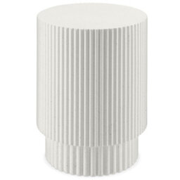 Tectake Side Table Amira Round , For Indoor And Outdoor Use, 38 X 51 Cm - Cream