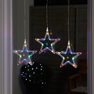 30 Multicolour Star Led Window Light With Timer Function Clear Cable - image 1