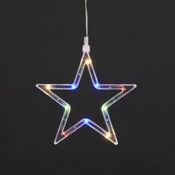 30 Multicolour Star Led Window Light With Timer Function Clear Cable - thumbnail 4