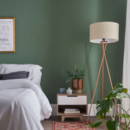 Valuelights Camden Copper Tripod Floor Lamp With Cream Shade - thumbnail 5