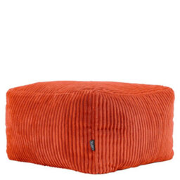 Icon Amara Jumbo Cord Square Footstool Bean Bag, Terracotta - thumbnail 2