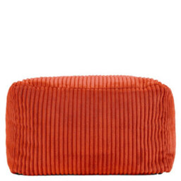Icon Amara Jumbo Cord Square Footstool Bean Bag, Terracotta - thumbnail 3