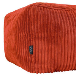 Icon Amara Jumbo Cord Square Footstool Bean Bag, Terracotta - thumbnail 5