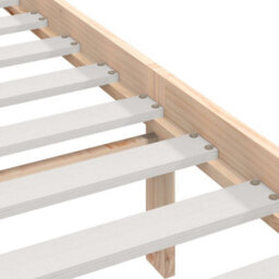 Berkfield Bed Frame Solid Wood 140X190 Cm - thumbnail 6